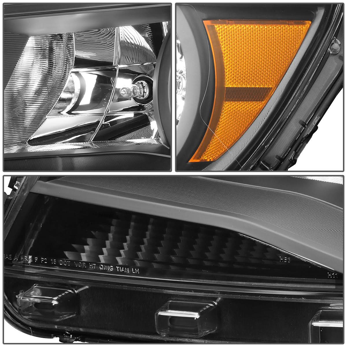2015-2017 Chevrolet Colorado Black Housing Headlights w/ Amber Corner