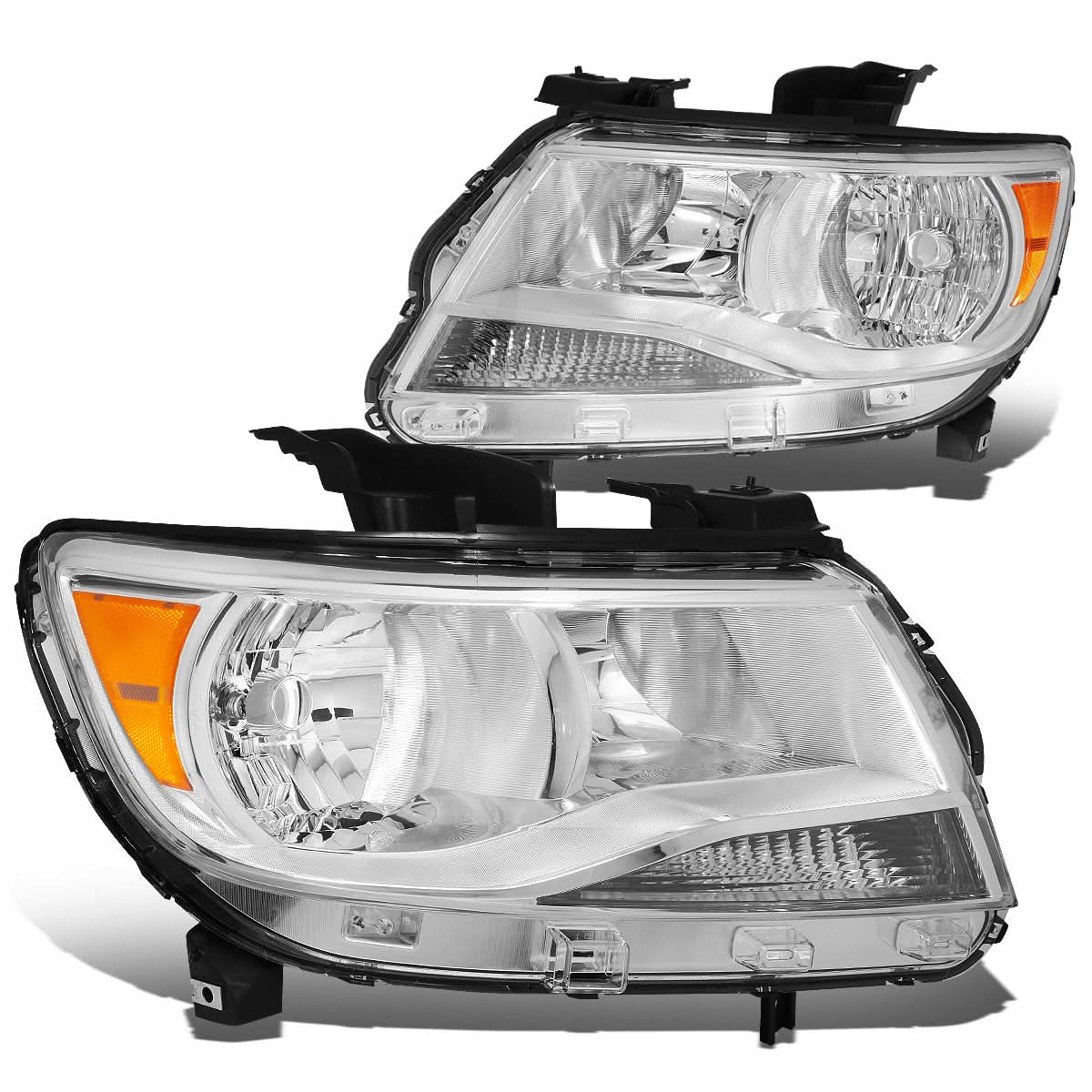 15-17 Chevrolet Colorado Chrome Housing Headlights with Amber Corner