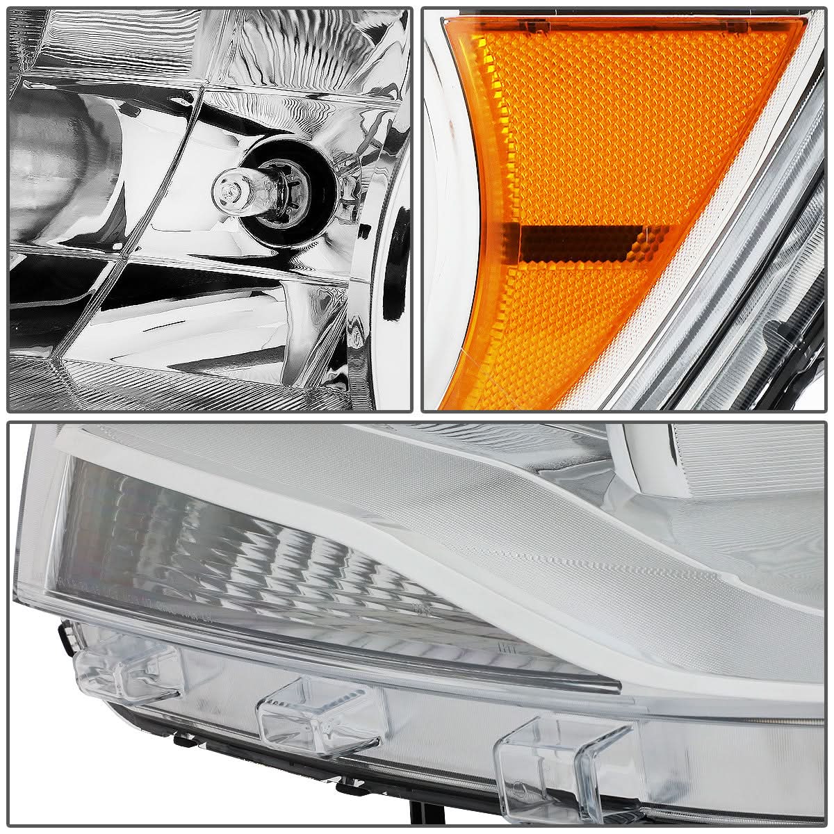 15-17 Chevrolet Colorado Chrome Housing Headlights with Amber Corner