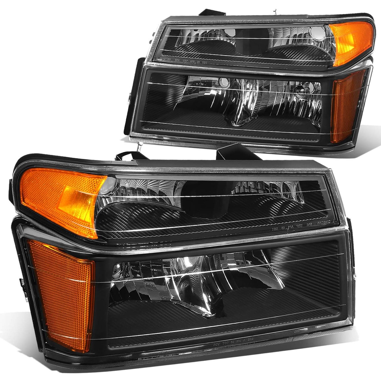 04-12 Chevrolet Colorado/Canyon Black Housing Headlights w/ Amber Corner