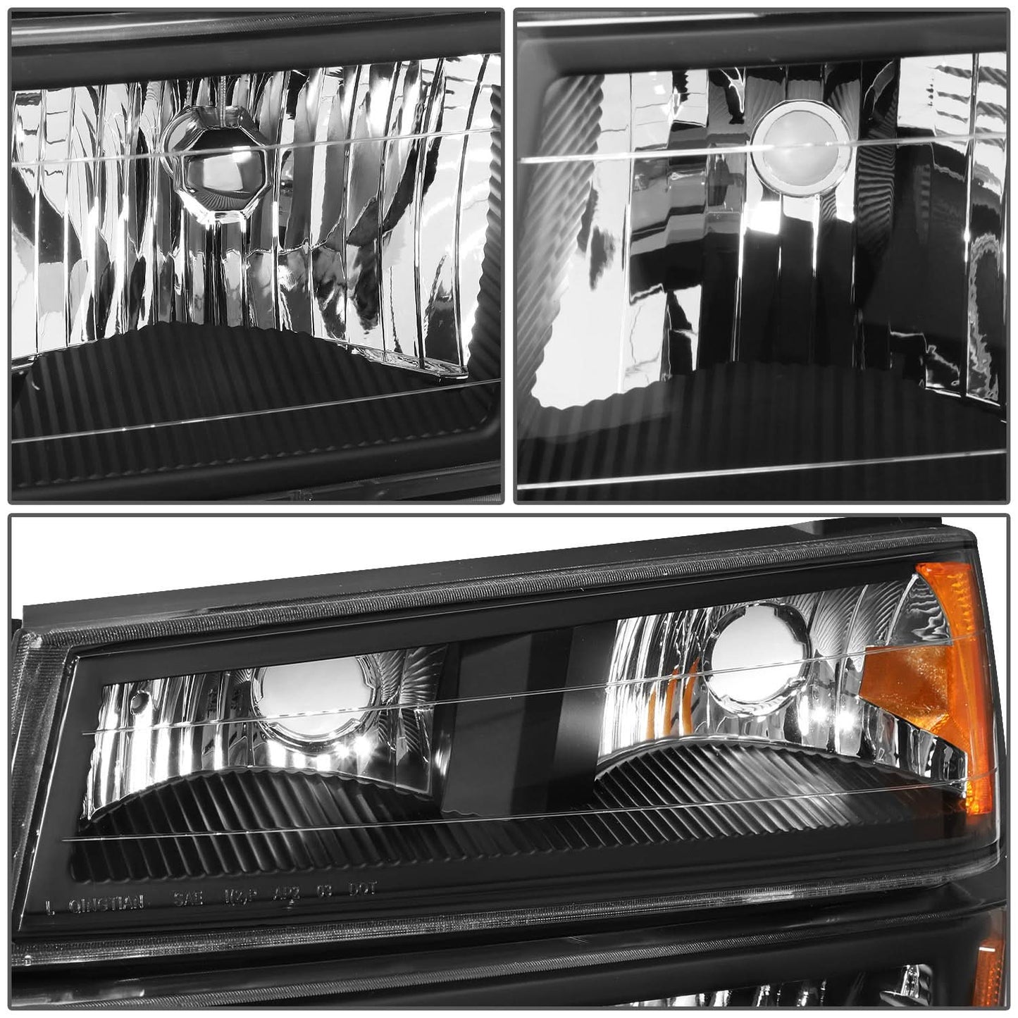 04-12 Chevrolet Colorado/Canyon Black Housing Headlights w/ Amber Corner
