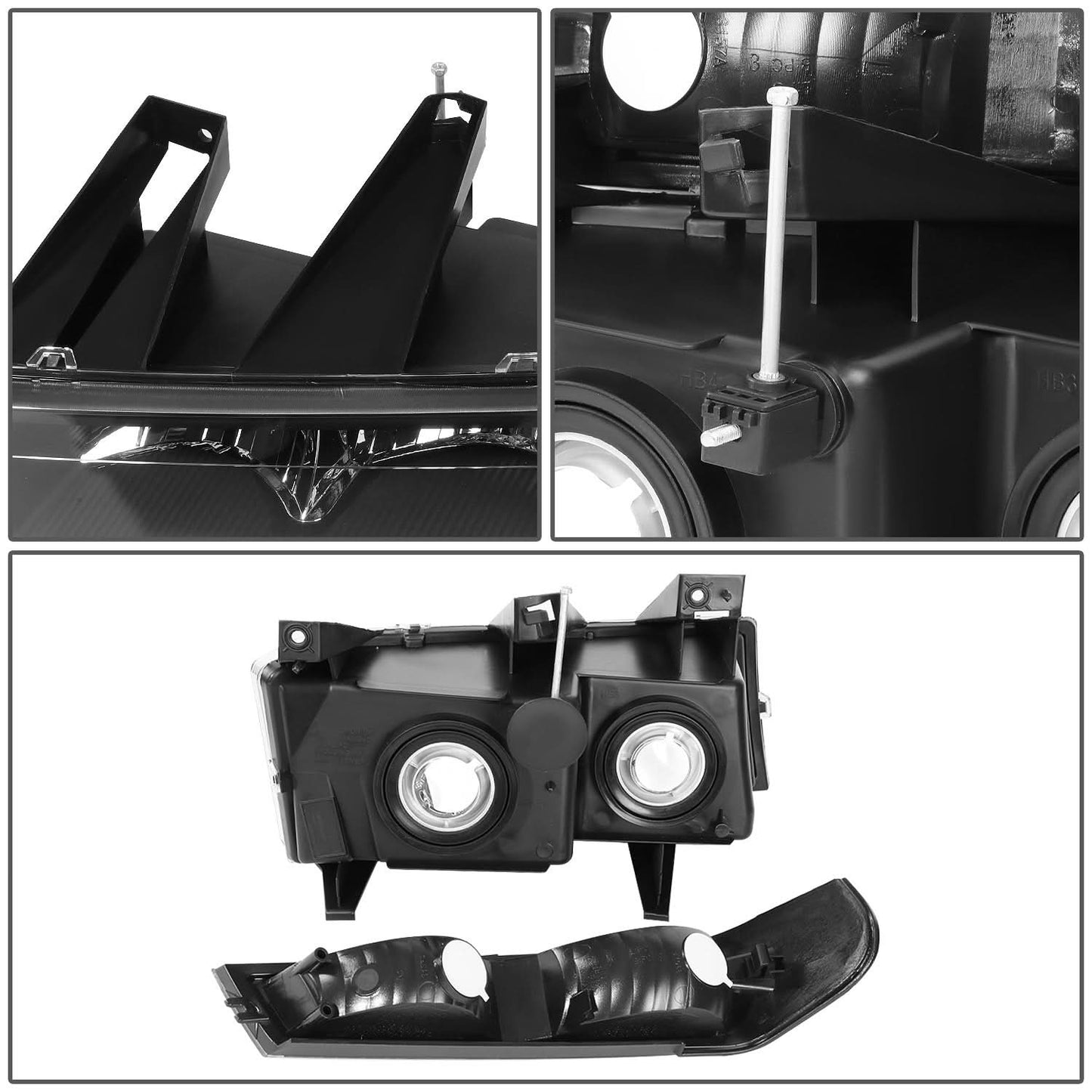 04-12 Chevrolet Colorado/Canyon Black Housing Headlights w/ Amber Corner