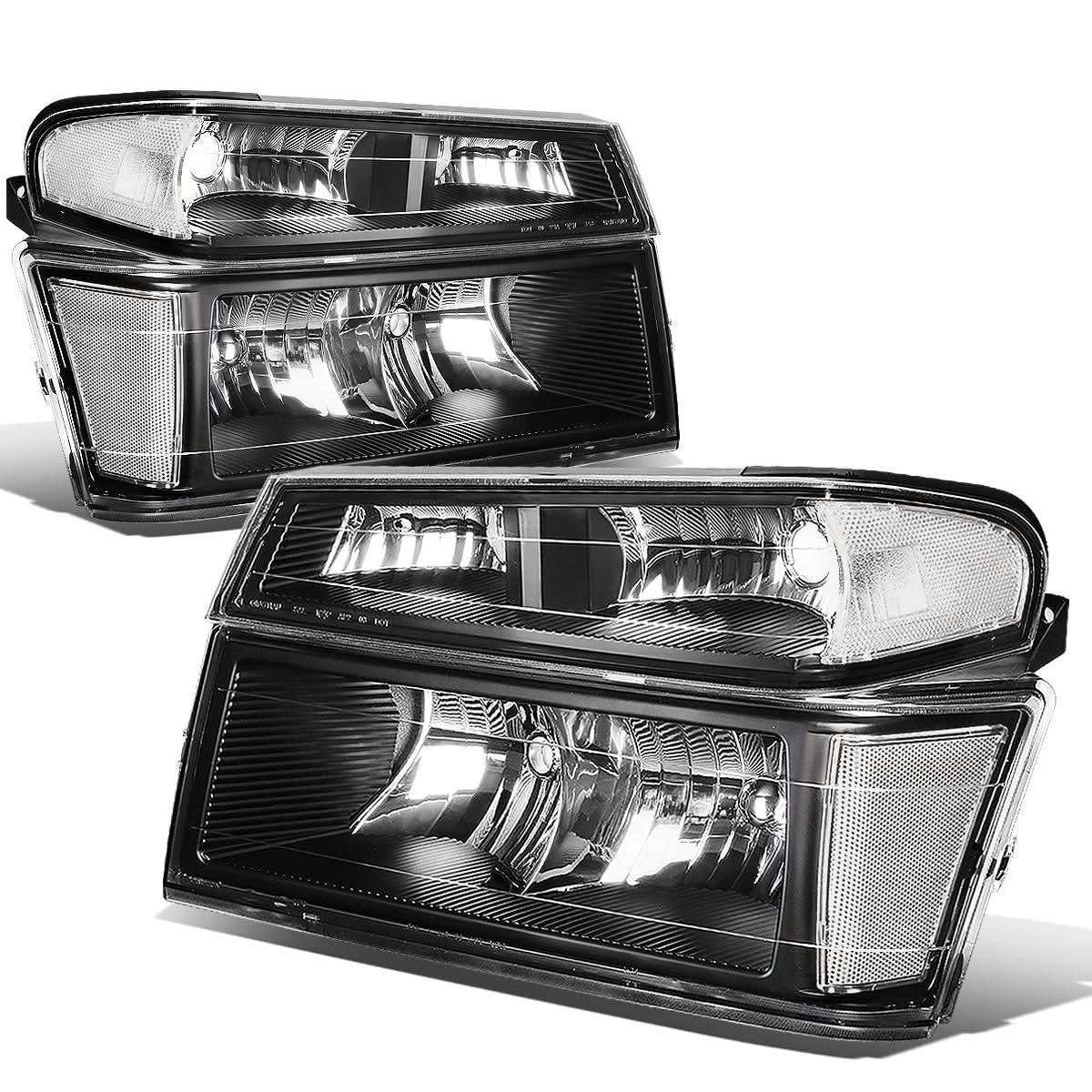 04-12 Chevrolet Colorado & GMC Canyon Black Housing Headlights 4PC Kit