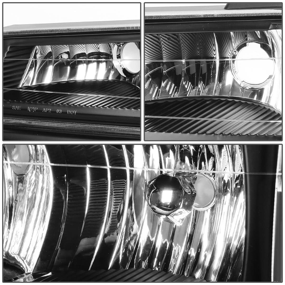 04-12 Chevrolet Colorado & GMC Canyon Black Housing Headlights 4PC Kit