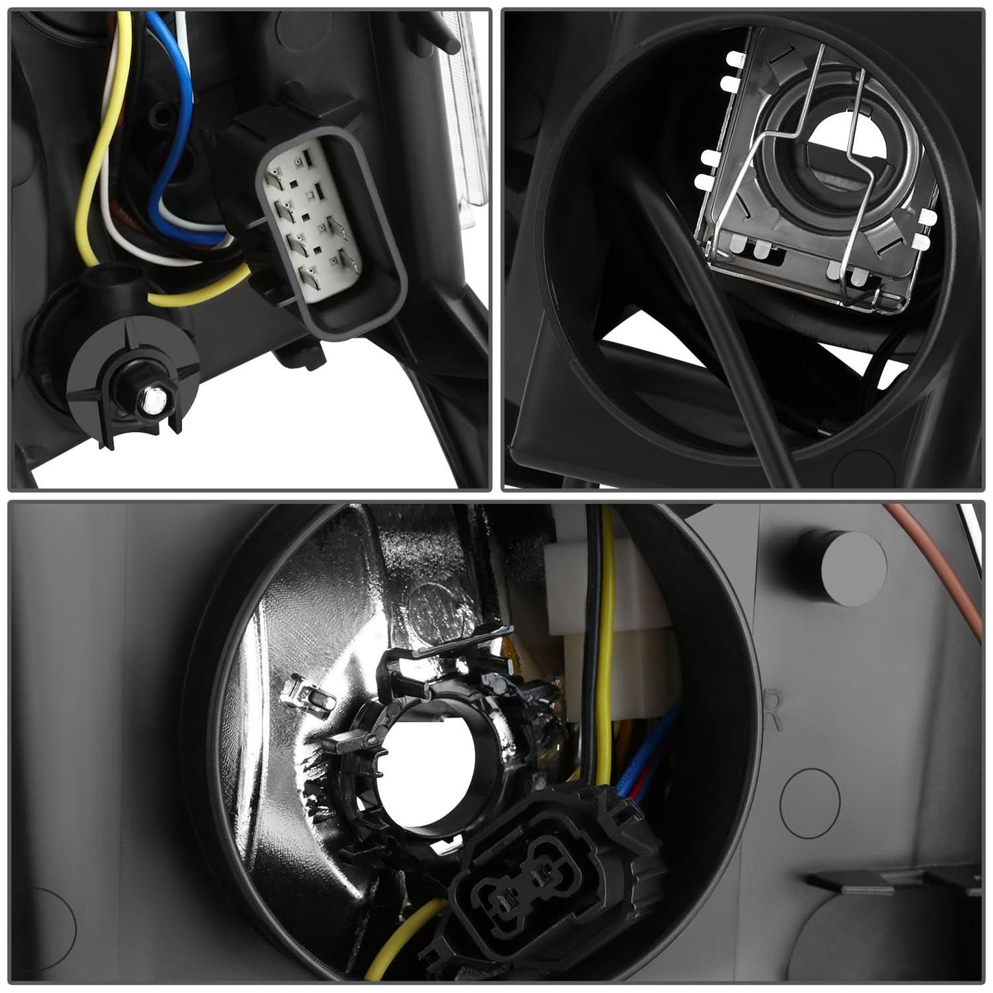 2007-2014 Cadillac Escalade Chrome Headlights with Amber Corner