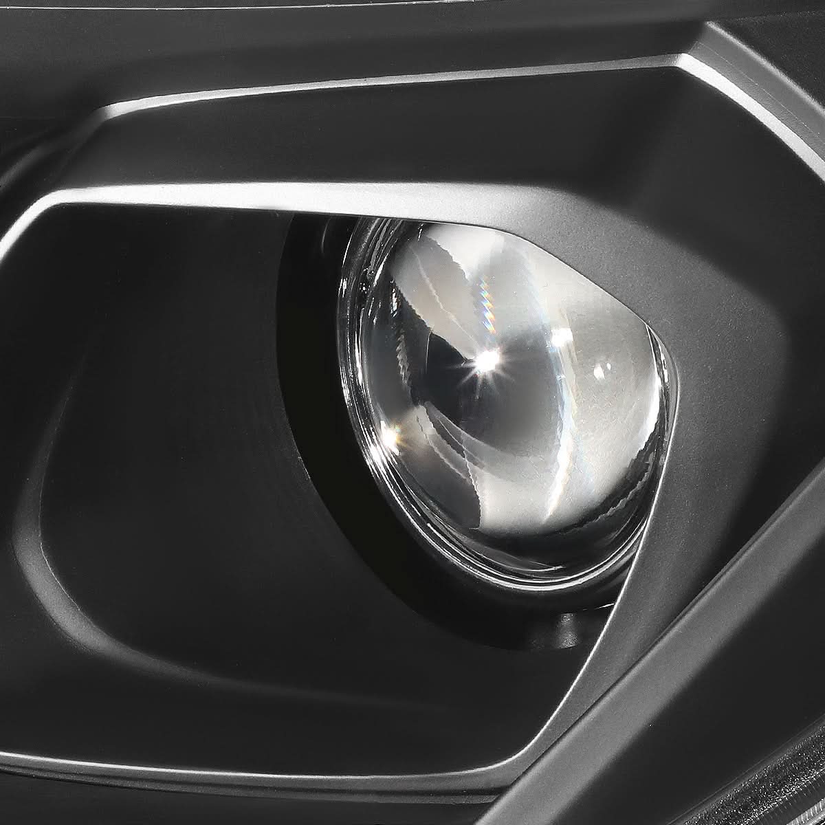 16-17 Chevrolet Equinox Projector Headlights - Black Housing Amber Corner