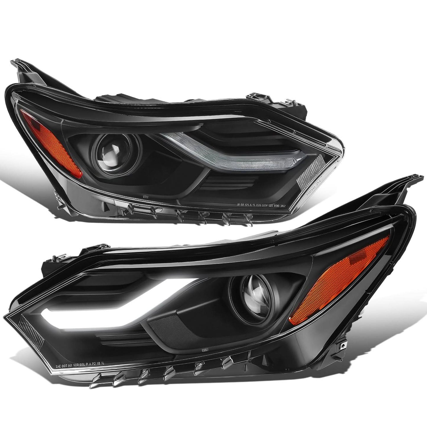 2018-2021 Chevrolet Equinox Projector LED DRL Headlights Black Housing