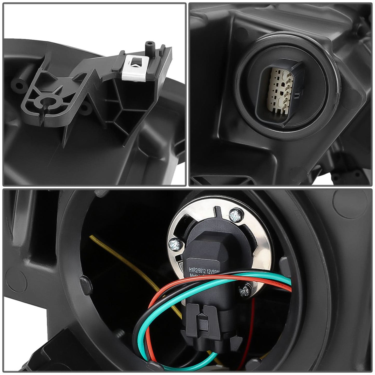 2018-2021 Chevrolet Equinox Projector LED DRL Headlights Black Housing