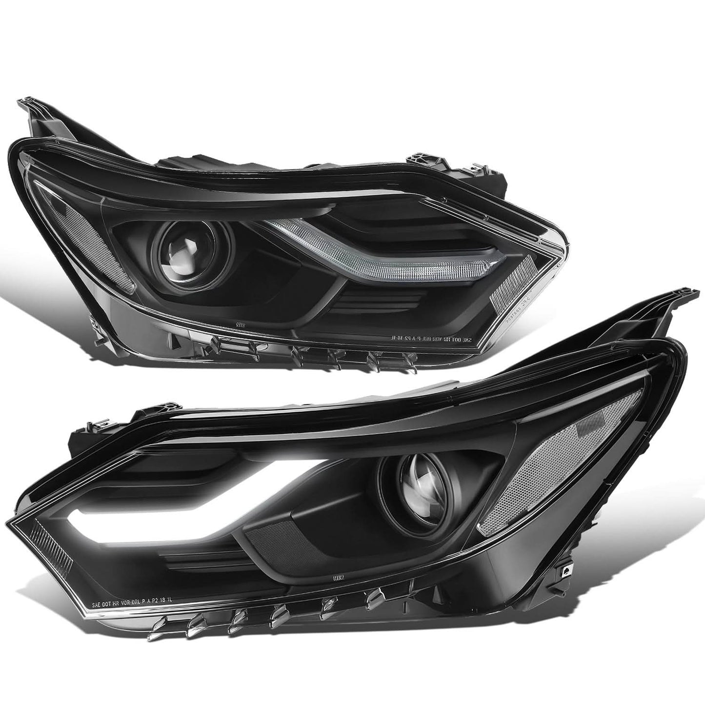 2018-2021 Chevrolet Equinox Projector LED DRL Headlights Black Housing