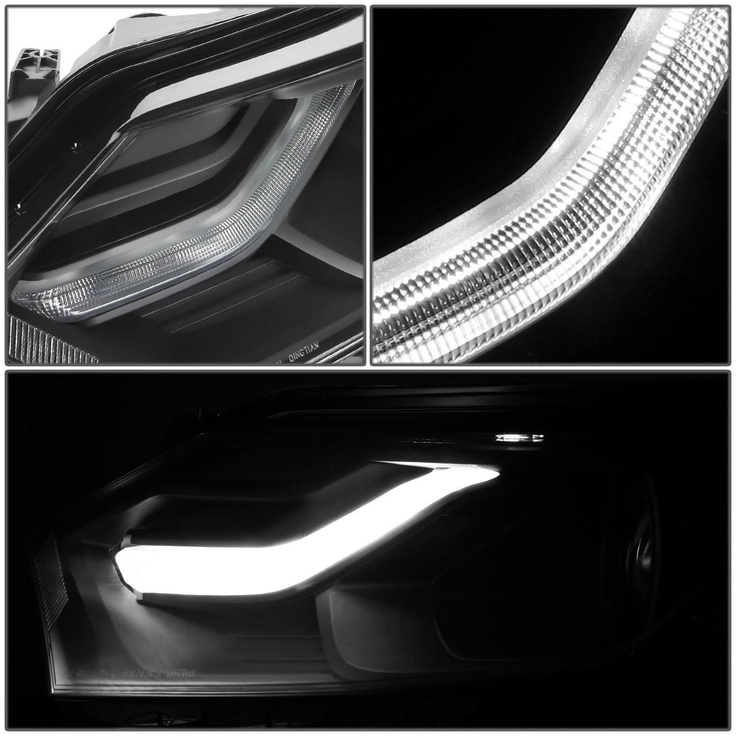 2018-2021 Chevrolet Equinox Projector LED DRL Headlights Black Housing