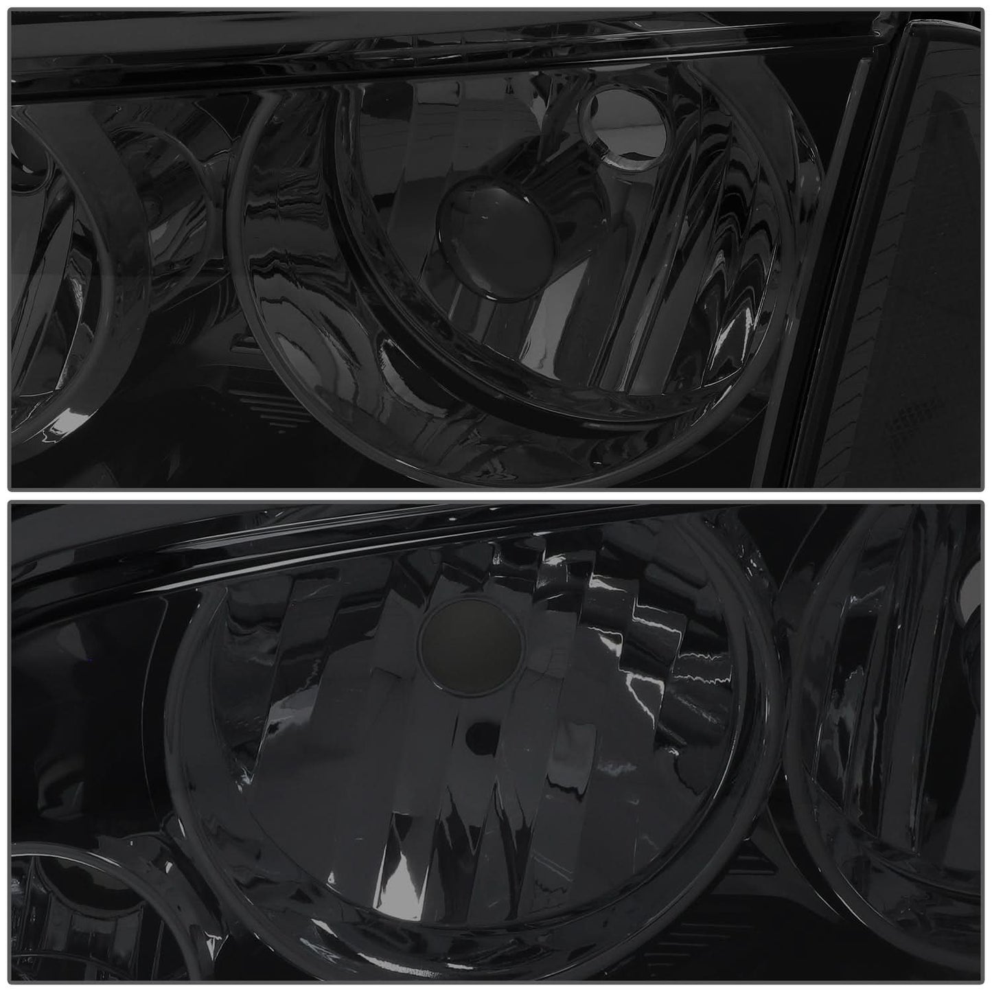 2006-2010 Dodge Charger Smoke Housing Headlights with Clear Corner