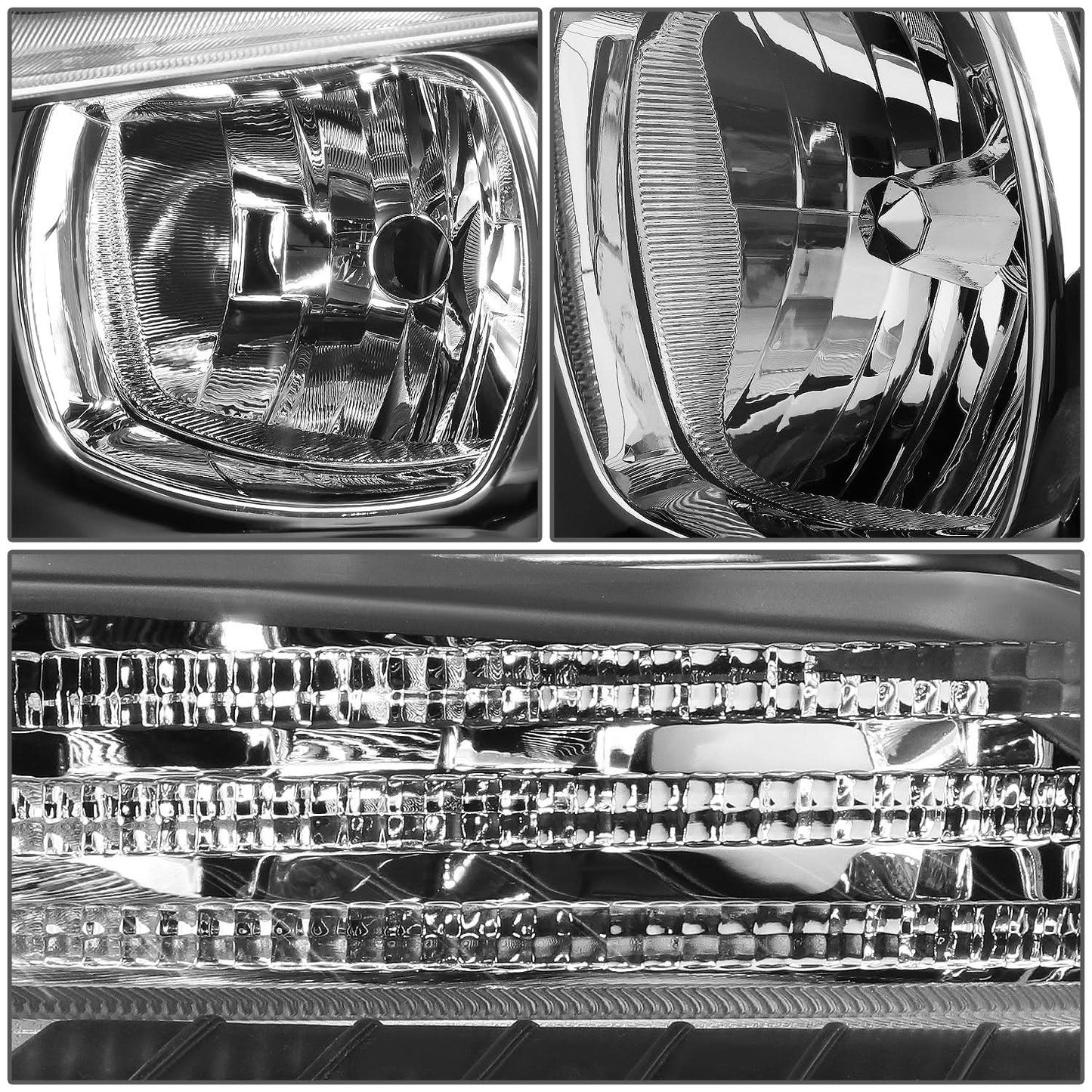 2011-2014 Dodge Charger Black Housing Headlights w/ Clear Corners