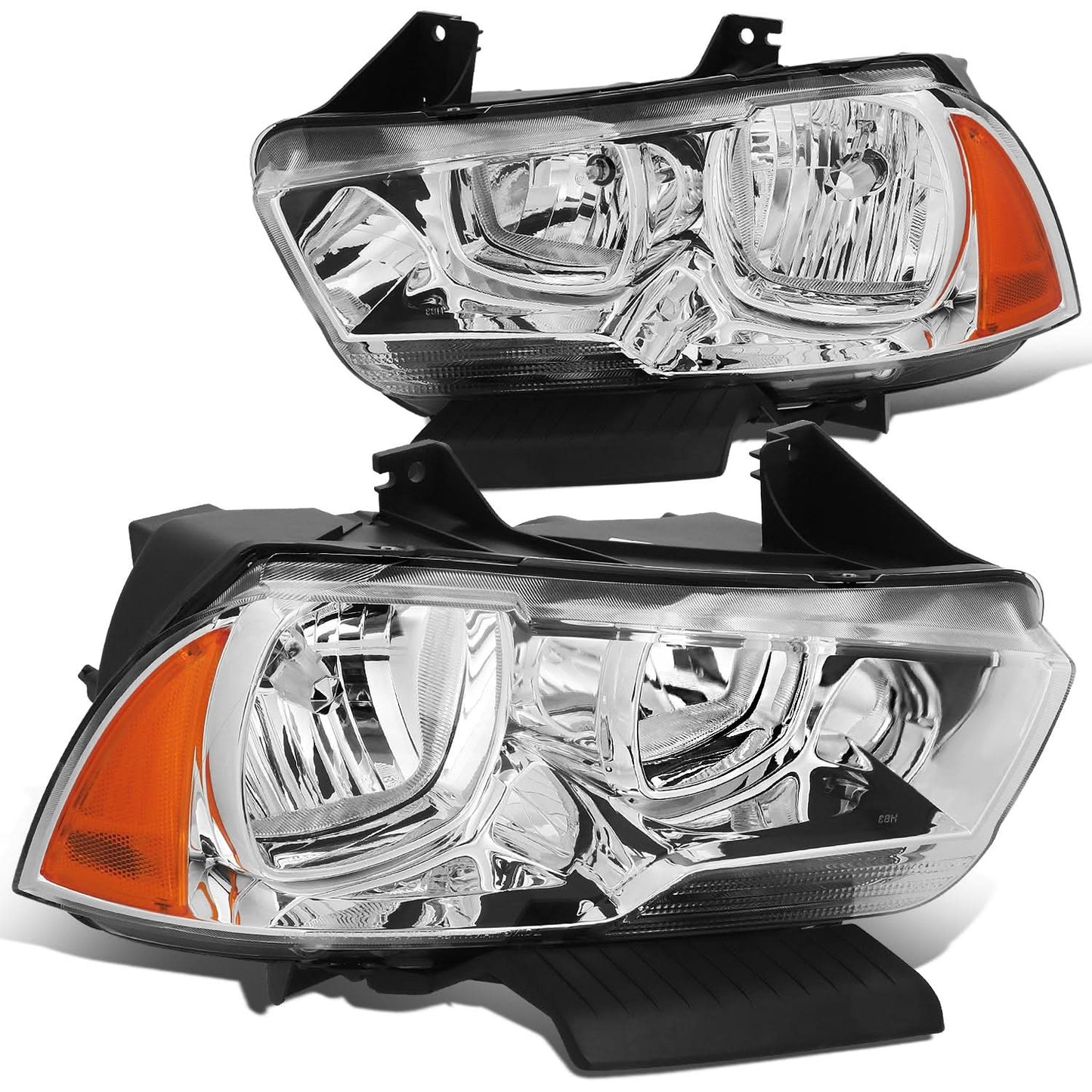 2011-2014 Dodge Charger Chrome Amber Corner Headlights