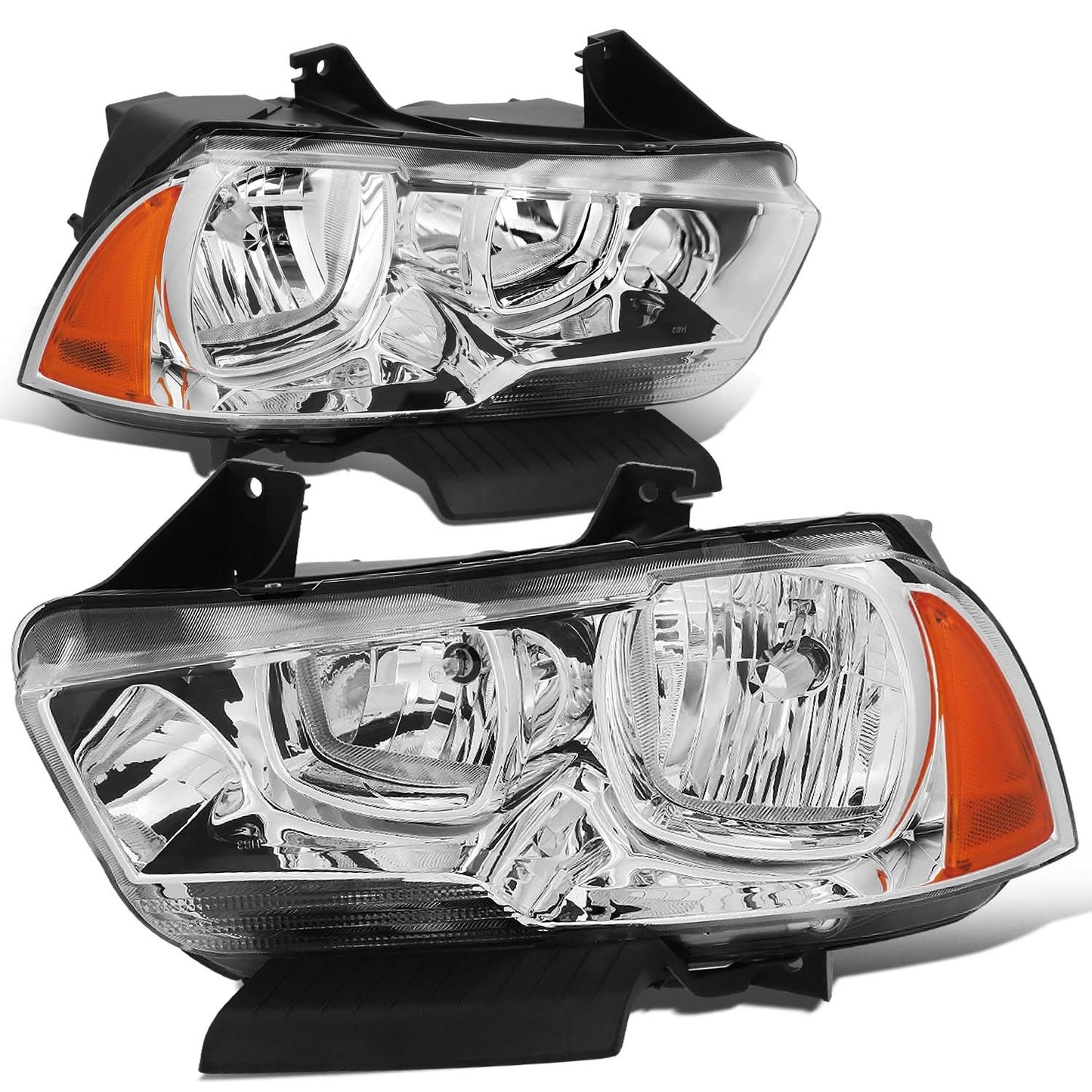 2011-2014 Dodge Charger Chrome Amber Corner Headlights