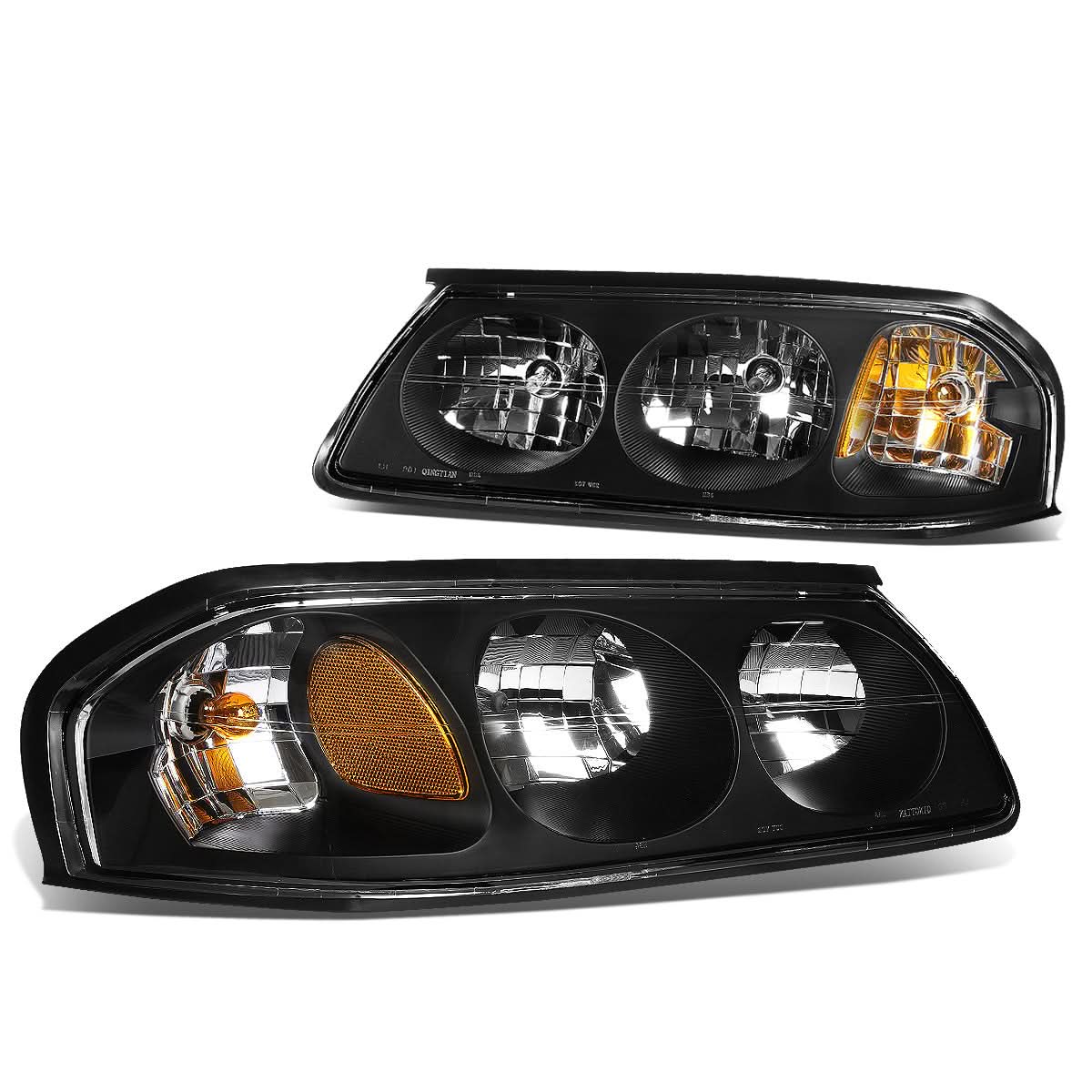 2000-2005 Chevrolet Impala Black Housing Headlights w/ Amber Corner