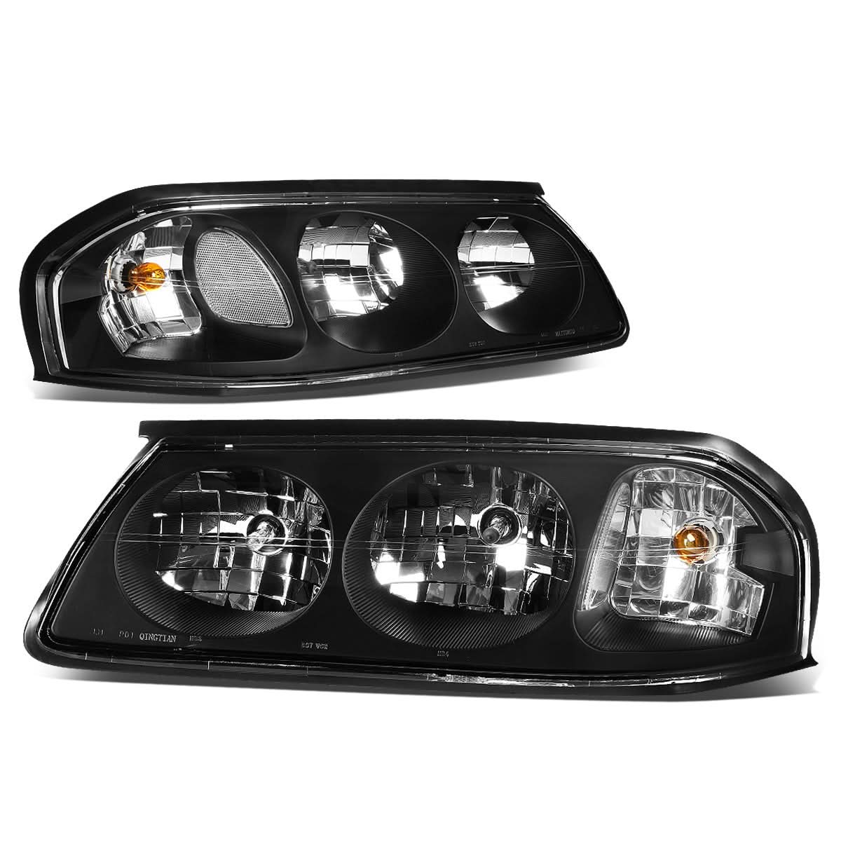 00-05 Chevrolet Impala Black Housing Clear Corner Headlights
