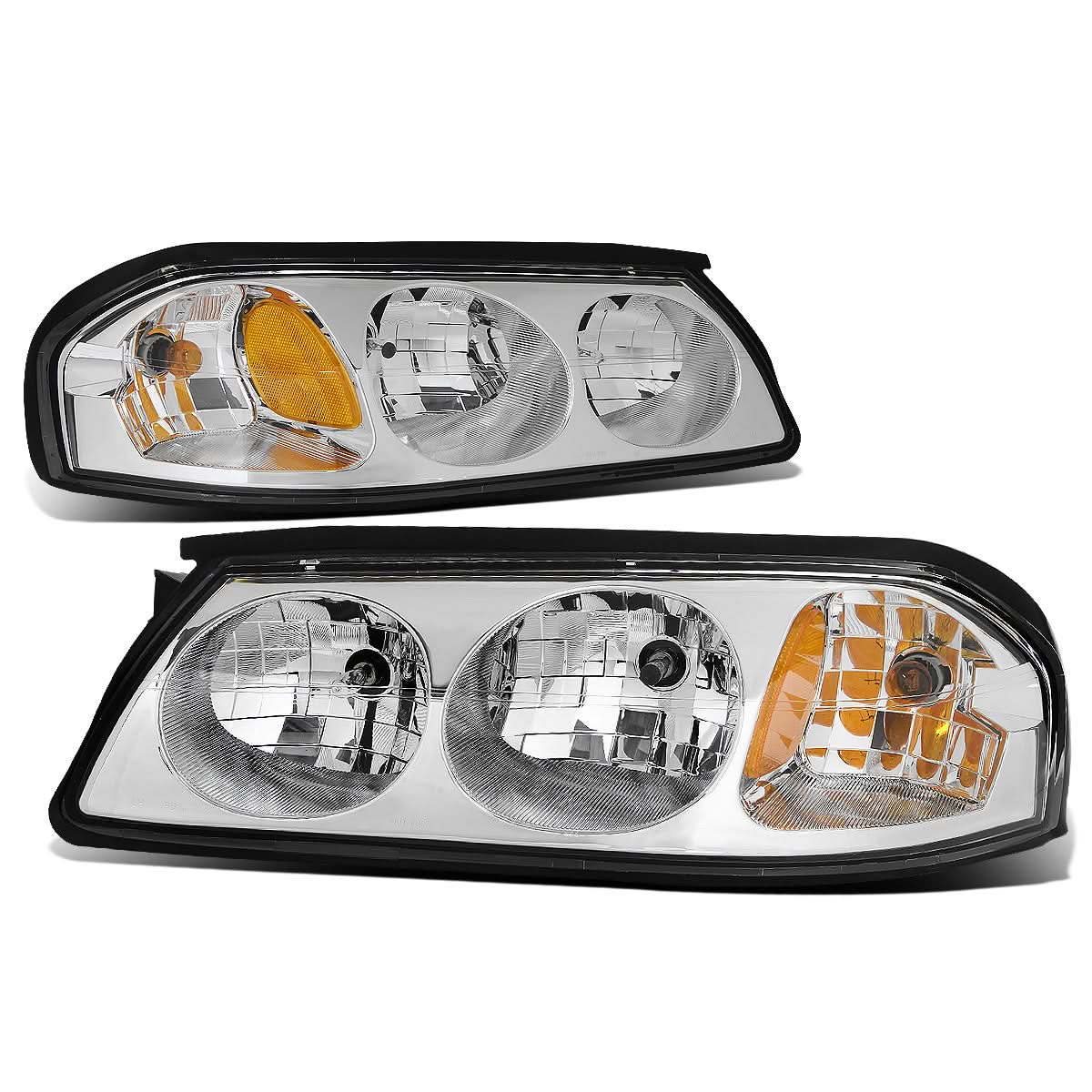 2000-2005 Chevrolet Impala Chrome Housing Headlights w/ Amber Corner