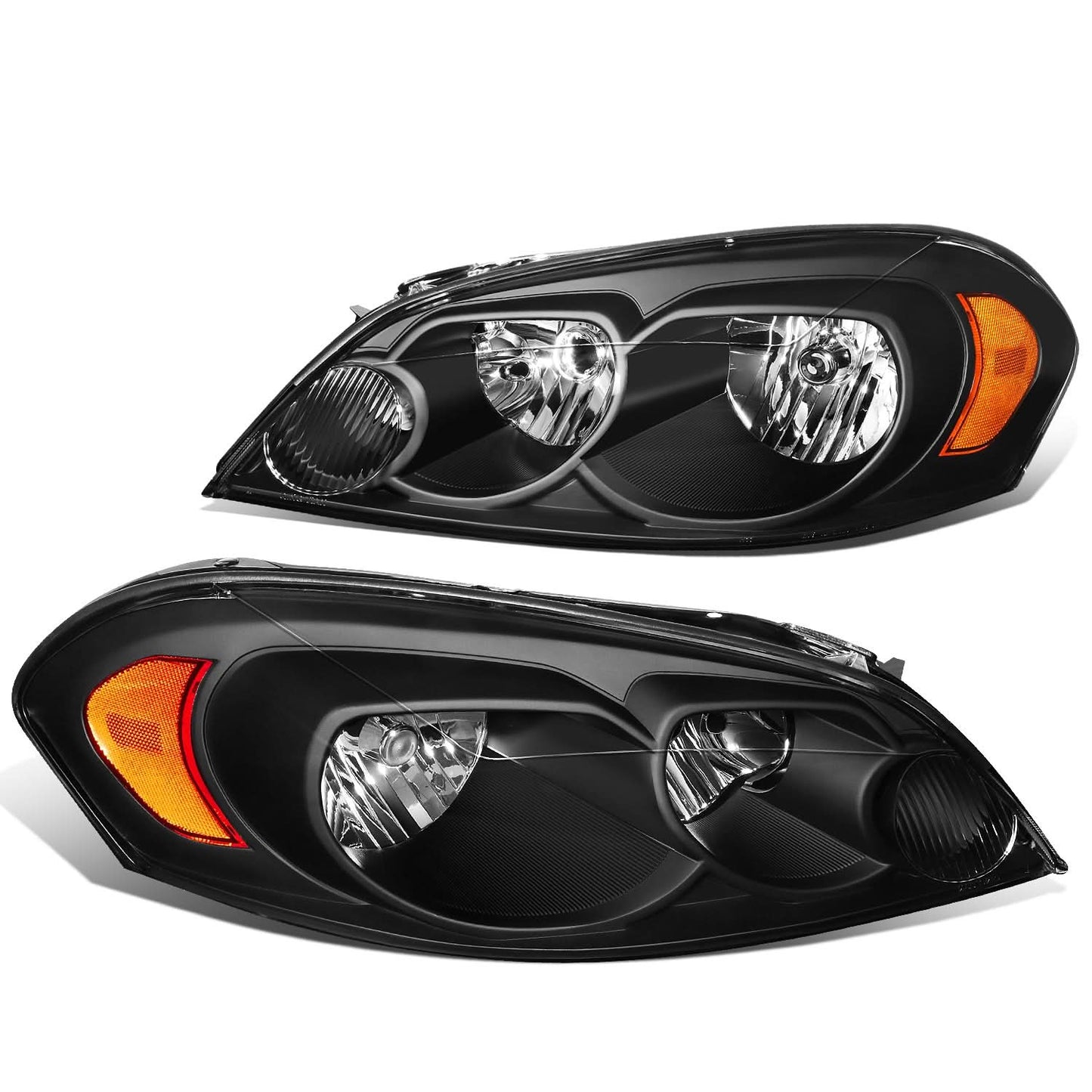 06-16 Chevrolet Impala / Monte Carlo Black Housing Headlights