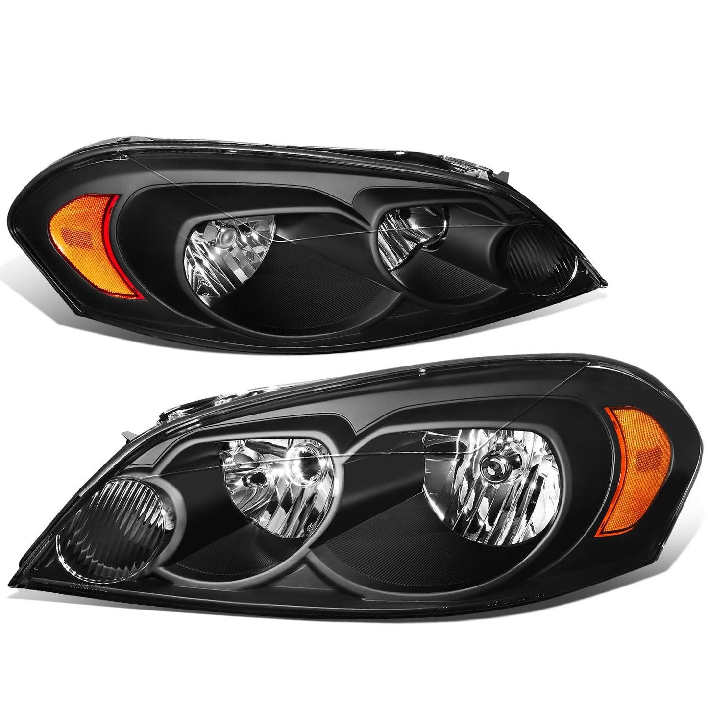 06-16 Chevrolet Impala / Monte Carlo Black Housing Headlights