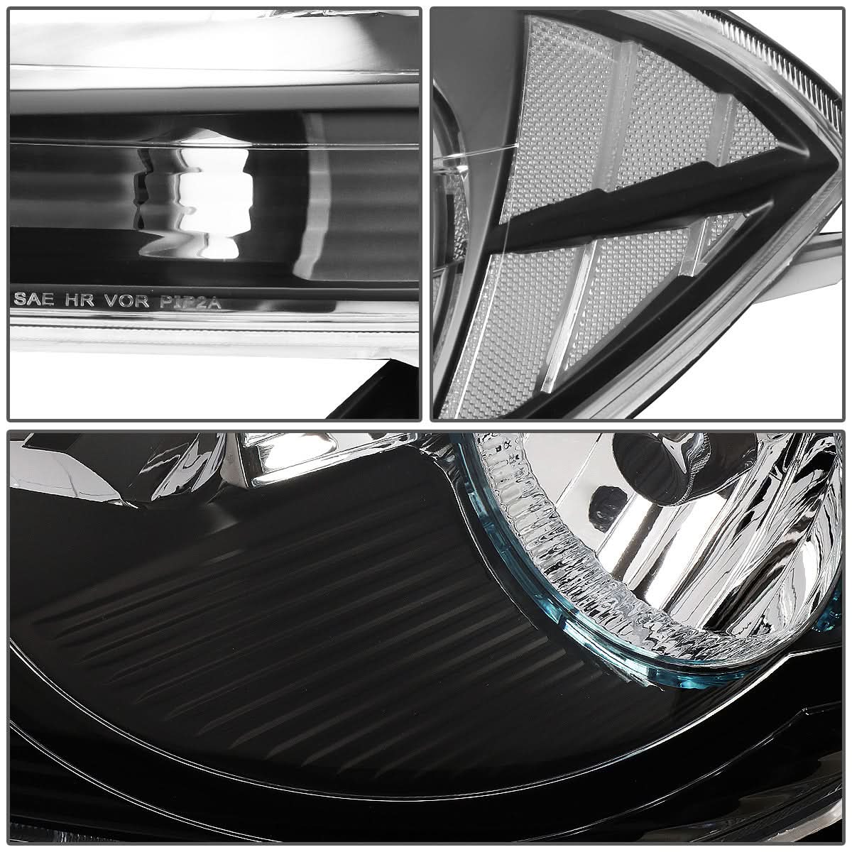 08-12 Chevrolet Malibu Black Housing Clear Corner Headlights