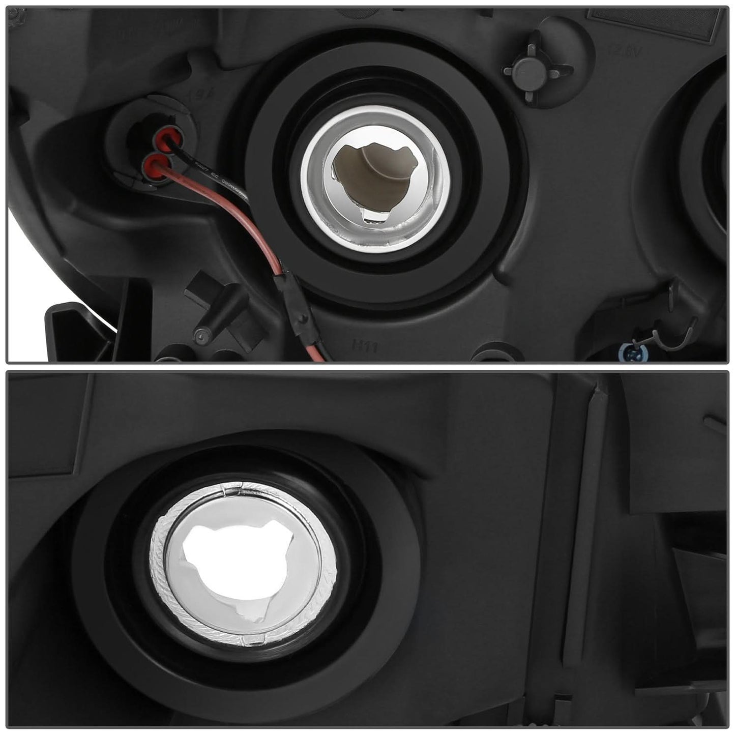 08-12 Chevrolet Malibu Chrome Housing Headlights with Amber Corner