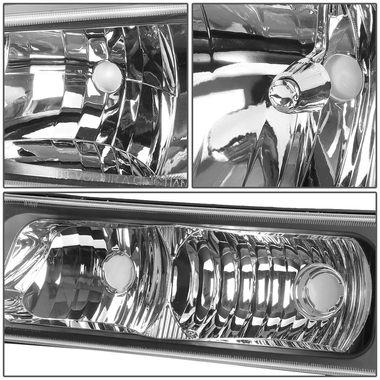 03-06 Chevrolet Silverado/Avalanche Black Housing Headlights 4PC Set