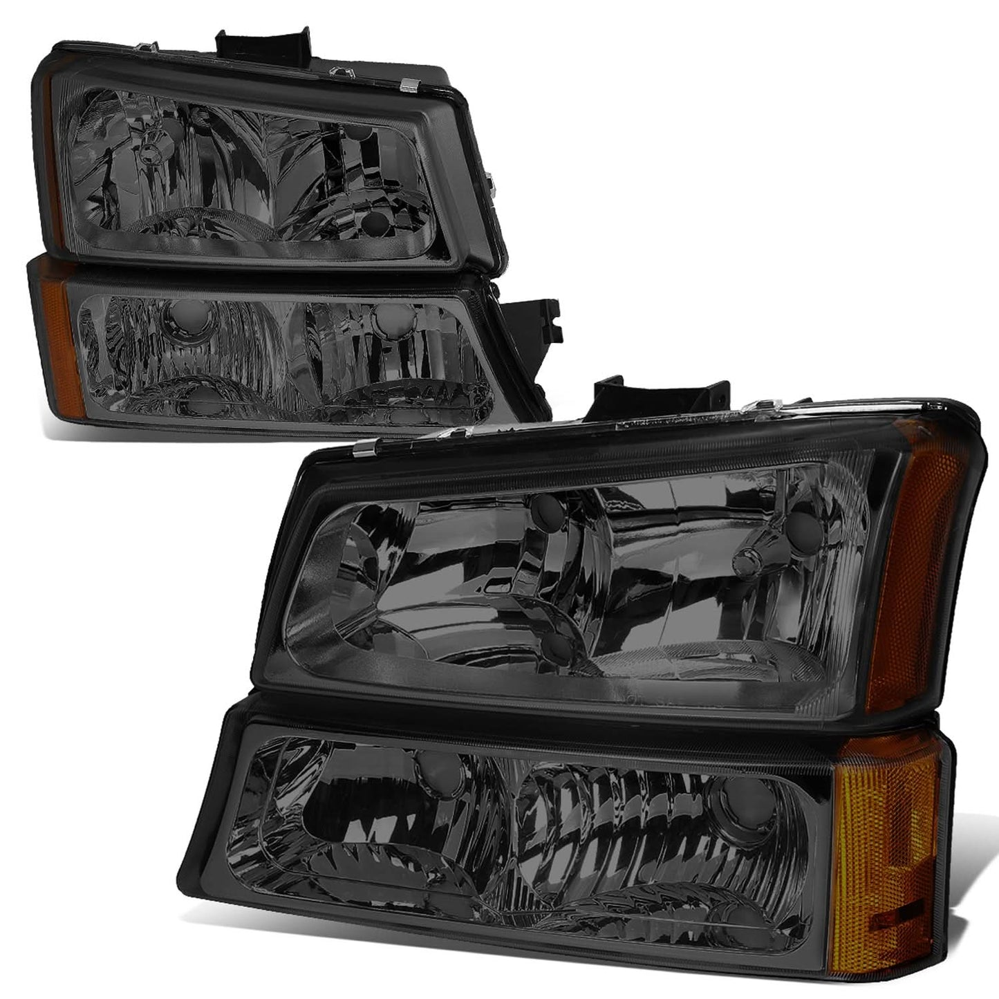 2003-2006 Chevrolet Silverado Avalanche Smoke Headlights 4PC Set