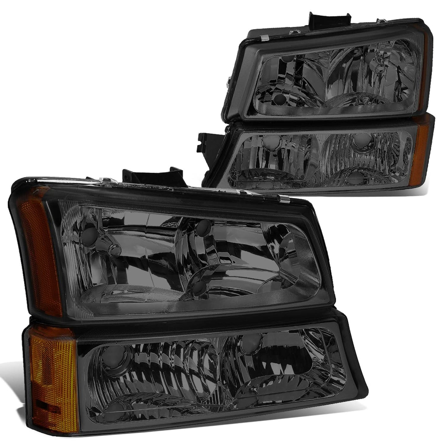 2003-2006 Chevrolet Silverado Avalanche Smoke Headlights 4PC Set