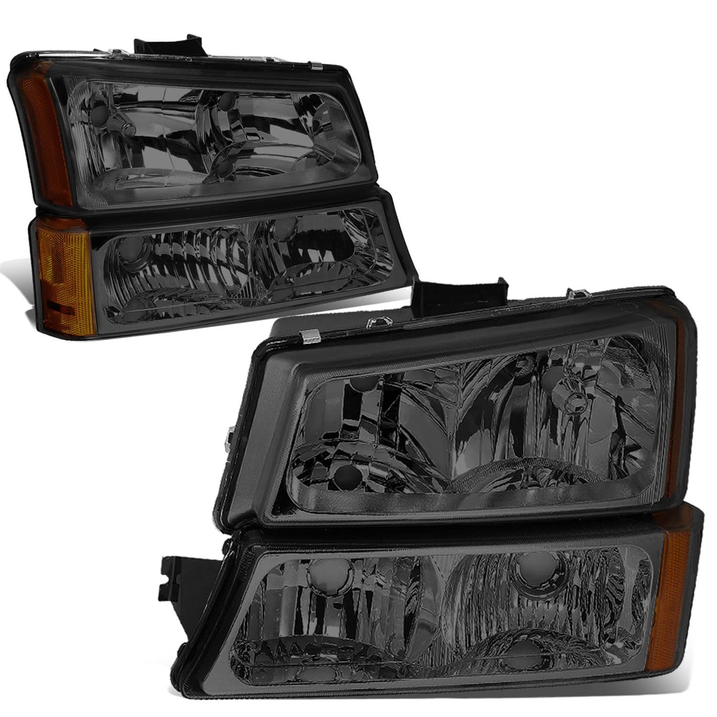 2003-2006 Chevrolet Silverado Avalanche Smoke Headlights 4PC Set