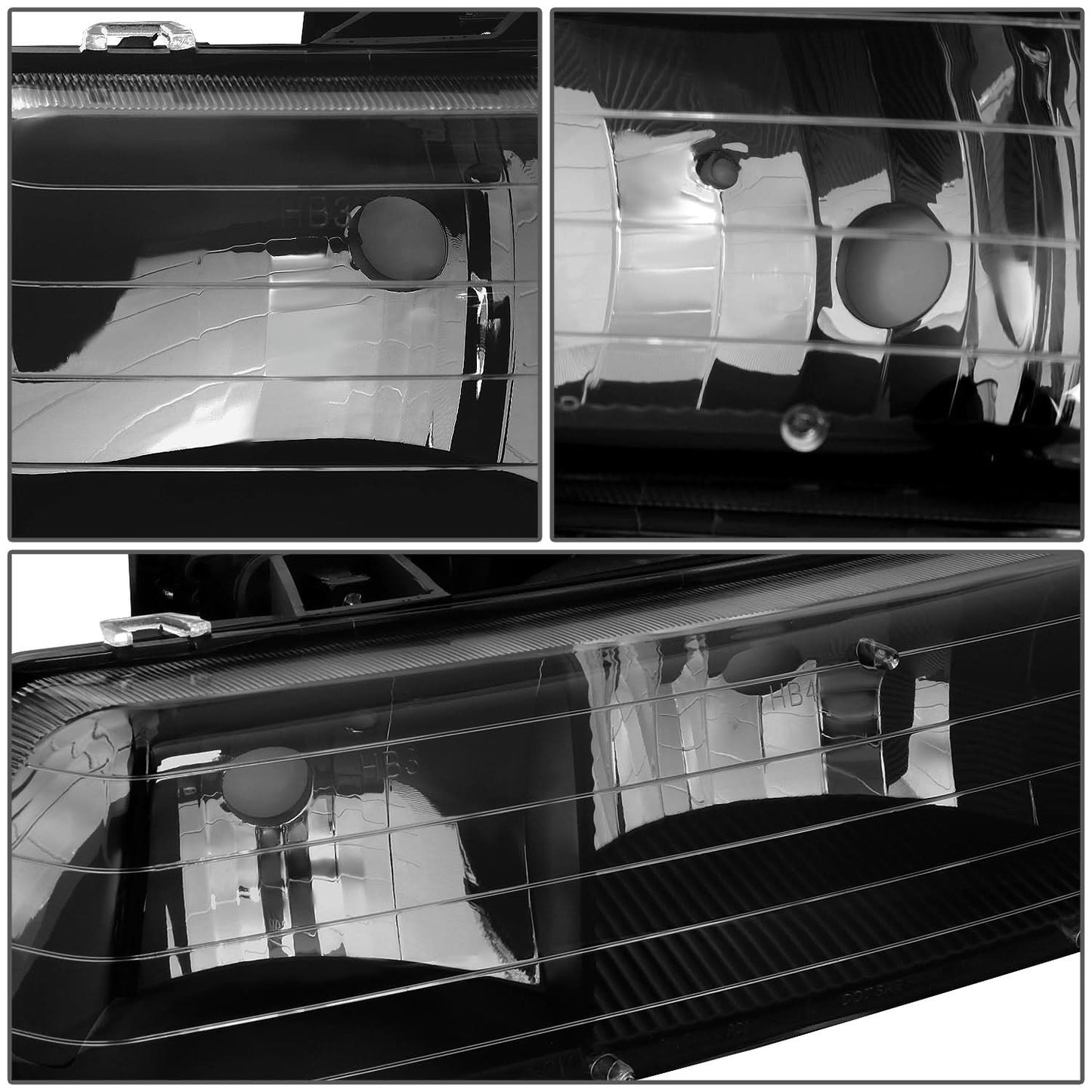 99-06 Chevrolet Silverado Suburban Tahoe Black Housing Headlights
