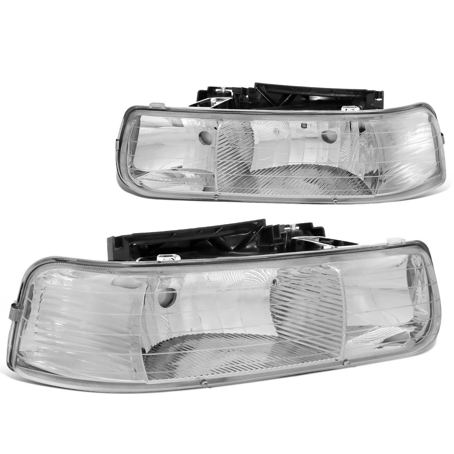 99-06 Chevrolet Silverado Suburban Tahoe Chrome Headlights 2PC
