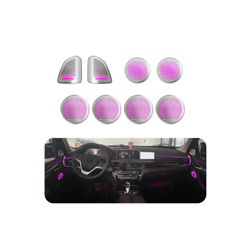 BMW X5 F15 Interior 64-Color RGB LED Ambient Light Kit with Speaker Cover 2014 - 2018