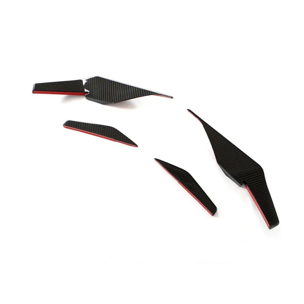 2022–2023 Audi R8 V10 GT & Performance Coupe P-Style Front Bumper Canards – Dry Carbon Fiber