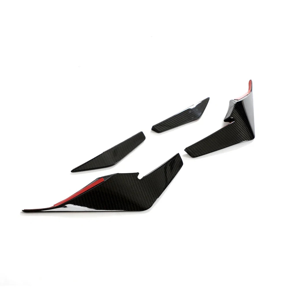 2022–2023 Audi R8 V10 GT & Performance Coupe P-Style Front Bumper Canards – Dry Carbon Fiber