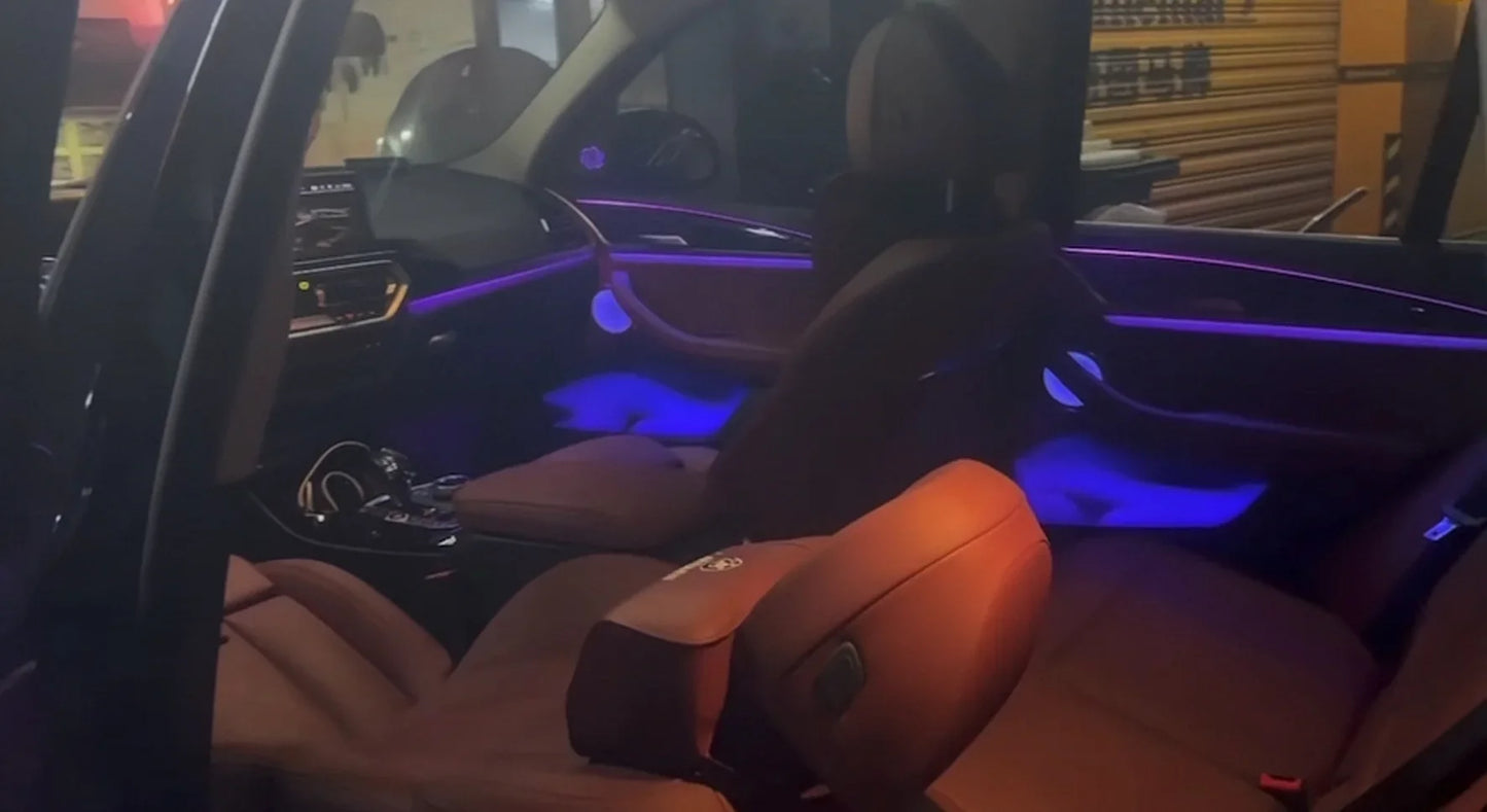 BMW X3 G01 / X4 G02 / G08 Interior 64-Color Dynamic LED Ambient Light Kit 2018 - 2024
