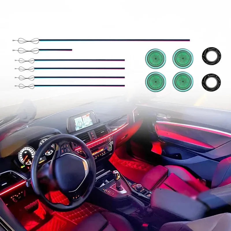 BMW 2 Series F22 Interior 64-Color LED Ambient Light Kit with Speaker Cover 2014 - 2020
