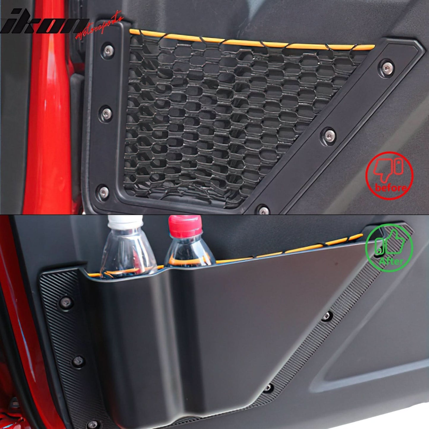 2021-2025 Ford Bronco 2/4 Dr Black Front Door Storage Box TPE+ABS 2PCS