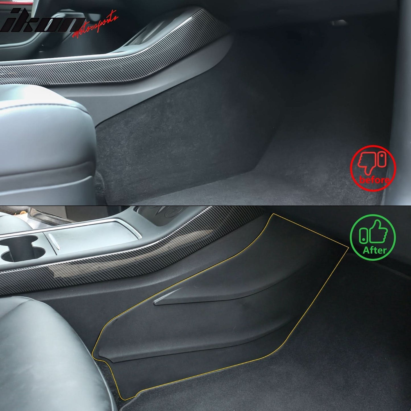 2020-2023 Tesla Model Y Black Anti-kick Pads Protector Injection TPE