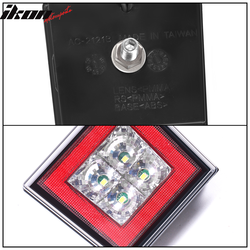 Universa Square Red LED Rear Tail Third 3RD Brake Lights