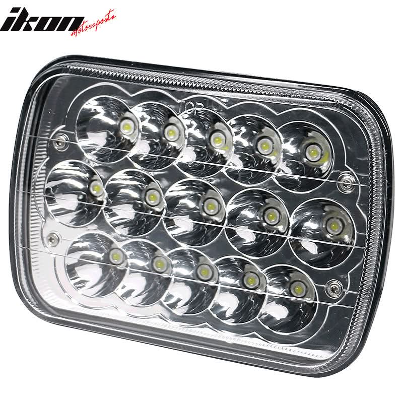 7in x 6in Full LED Sealed Beam Square Projector Headlight Clear Lens