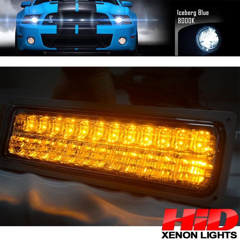 Fits 92-94 Blazer Smoked Lens Headlights Corner LED Bumper Light 8Pc