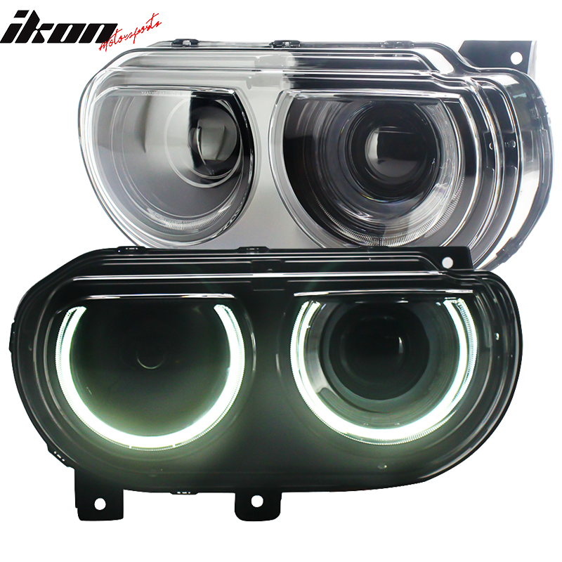 Fits 08-14 Dodge Challenger Front Bumper & SRT Front Lip & Headlights