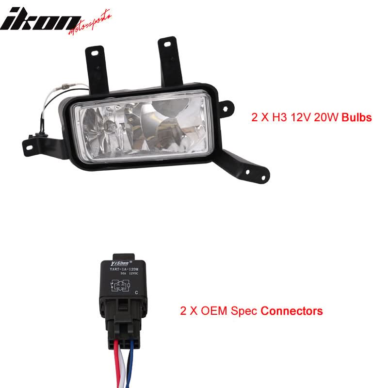 2015-2020 Chevy Tahoe Suburban GMC Yukon Clear Lens Bumper Fog Lights