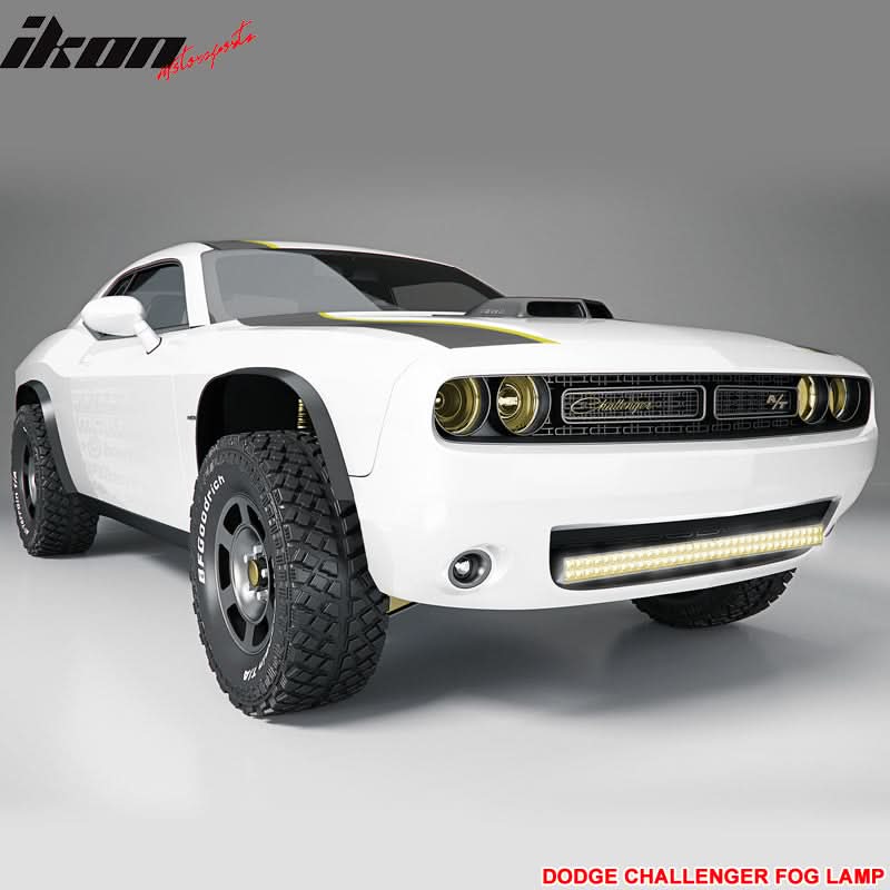 2015-2023 DodgeÂ Challenger Front Fog Light Pair Clear Lens ABS