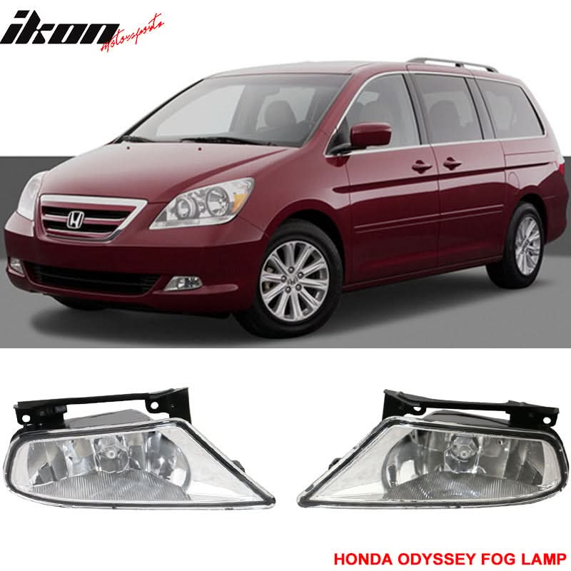 2005-2007 Honda Odyssey 2PCS Fog Lamp Fog Lights Wiring Kit Bulb ABS