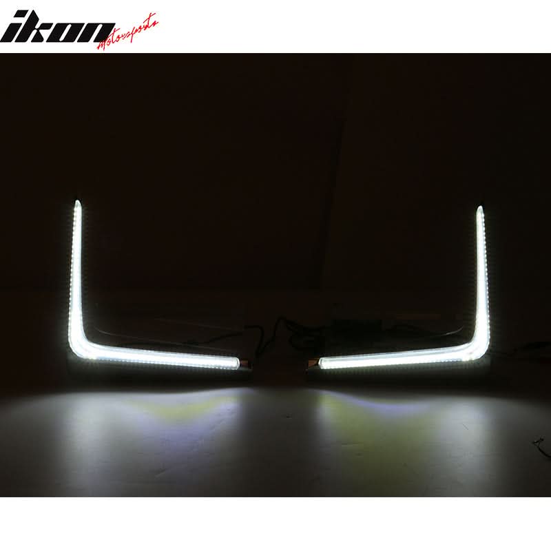 2016-2017 Subaru Crosstrek XV White DRL LED Fog Light Pair ABS