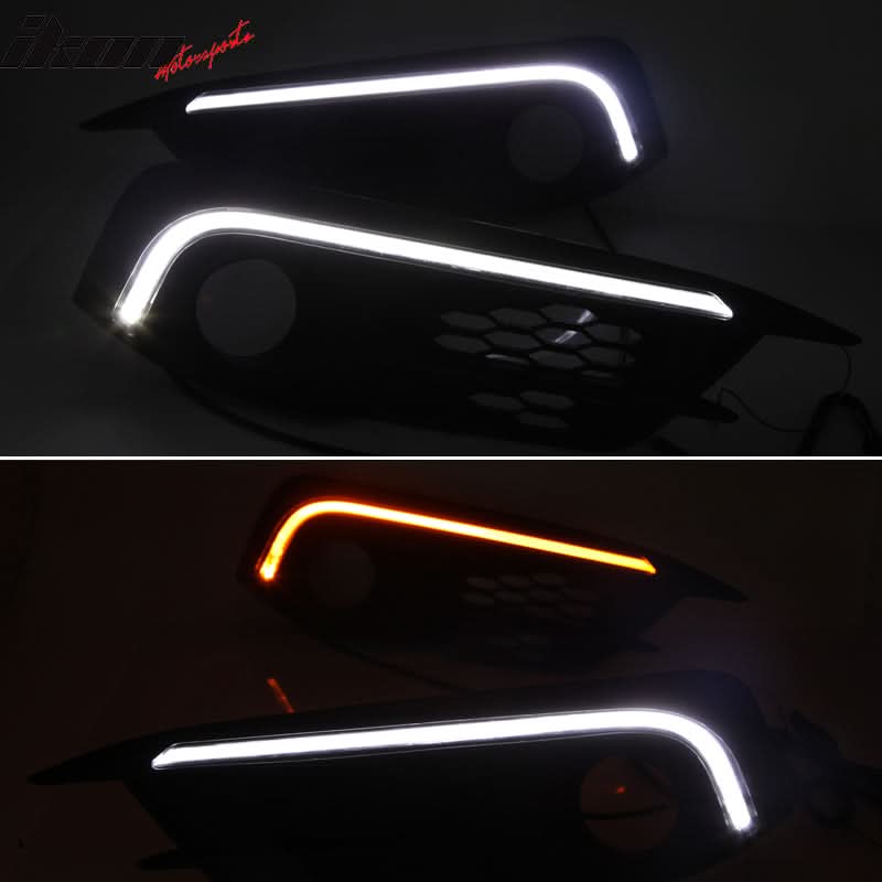 Fits 16-18 Civic Daytime Running Lights Fog Cover Lamp