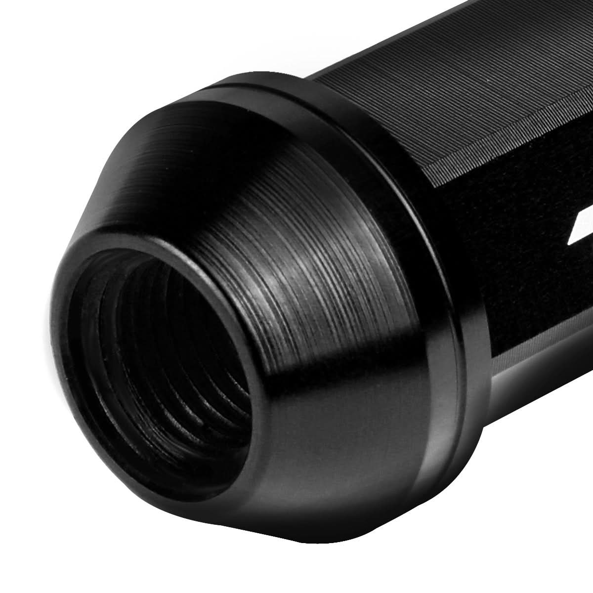 Universal Aluminum Lug Nuts - Open End 40MM M12x1.25 20pcs Black