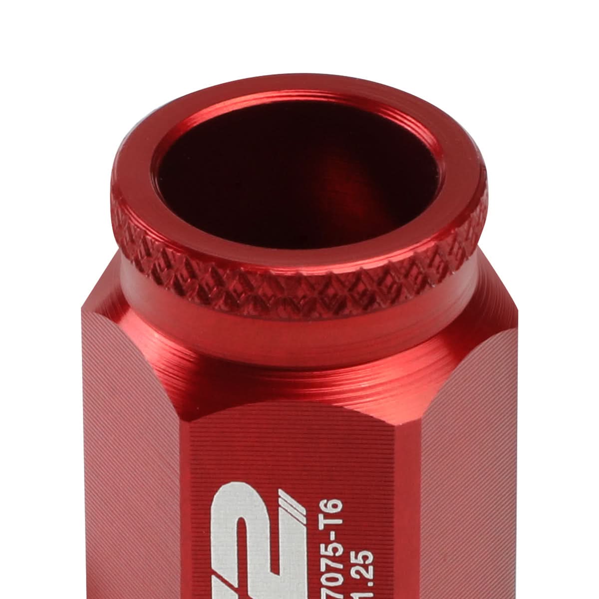 Aluminum Open-End Lug Nuts 40MM M12x1.25 20PCS Set Red