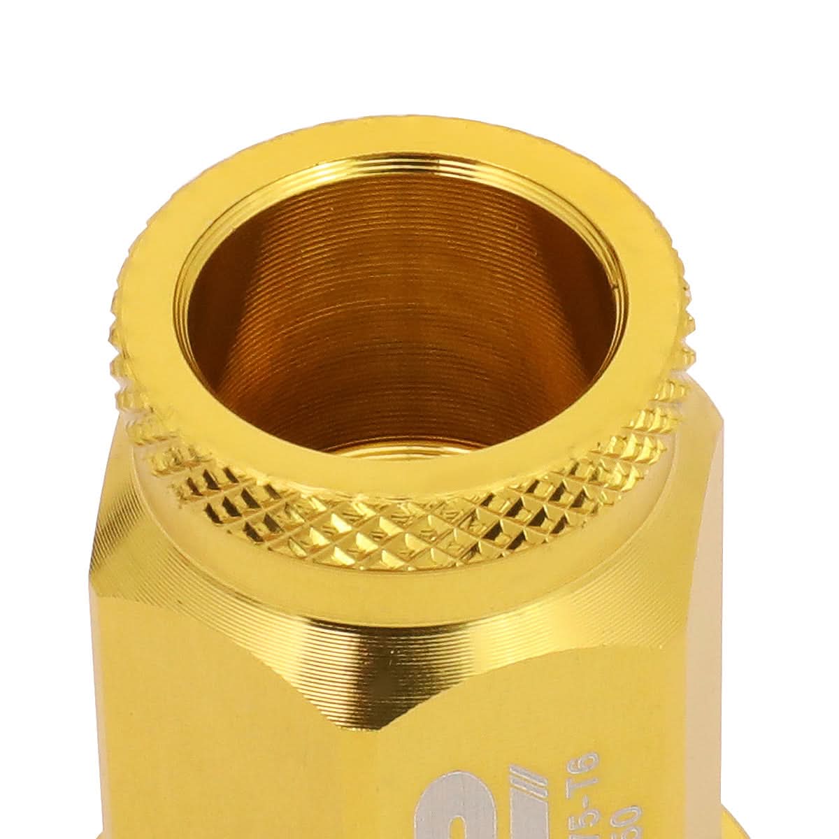 Aluminum Lug Nuts Open-End 40MM M12X1.5 20PCS w/ Adapter Gold